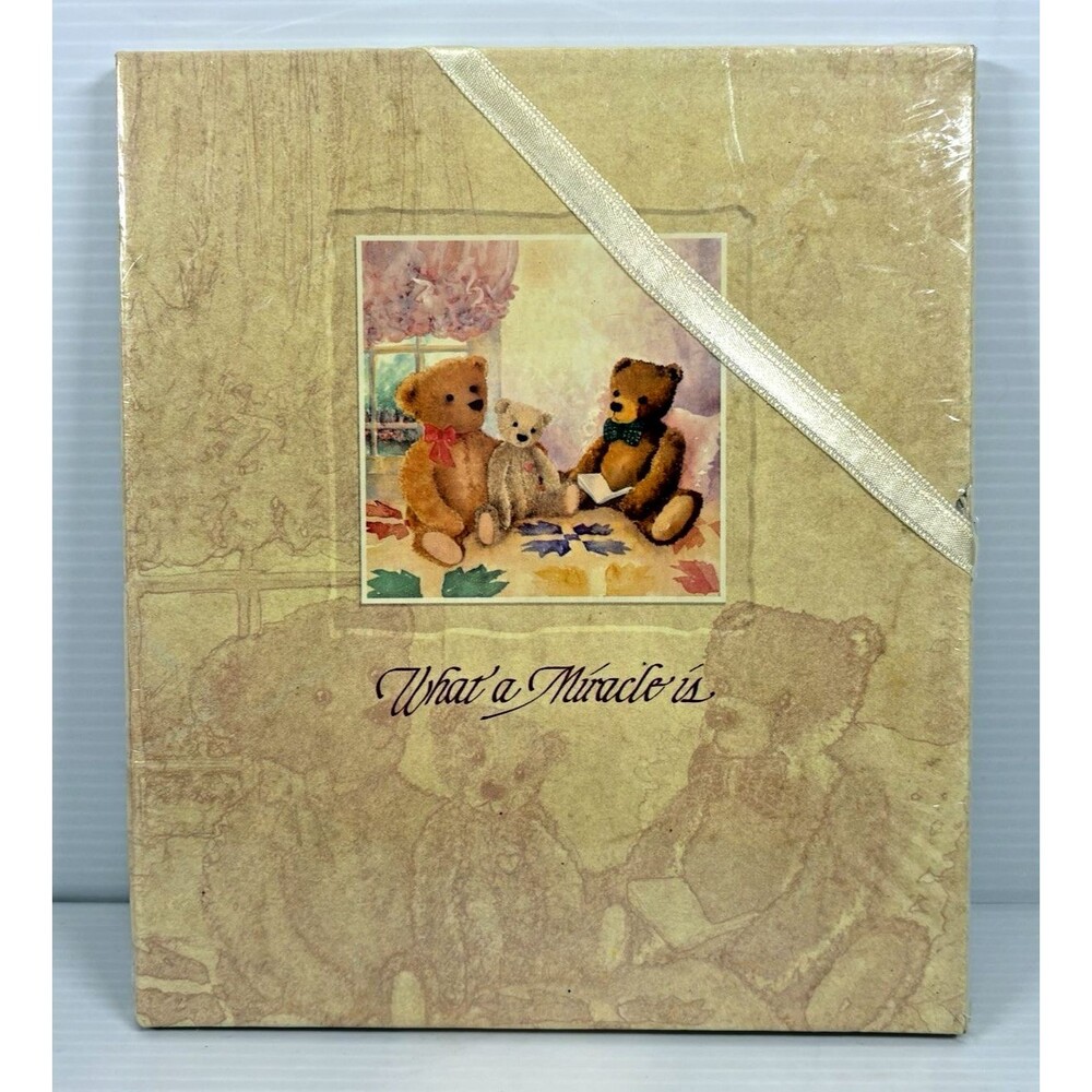 Vintage Tri Fold Photo Frame What A Miracle Is Teddy Bear Sentimental Journey
